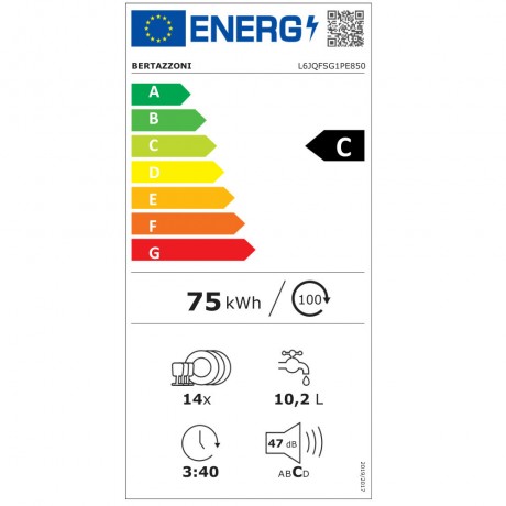 Bertazzoni DW60 S3I C PD V Πλήρως Εντοιχιζόμενο Πλυντήριο Πιάτων για 14 Σερβίτσια Π60xY82εκ.