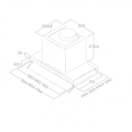 Elica Boxin IX/A/90 Μηχανισμός Απορρόφησης 90cm Inox PRF0097839B