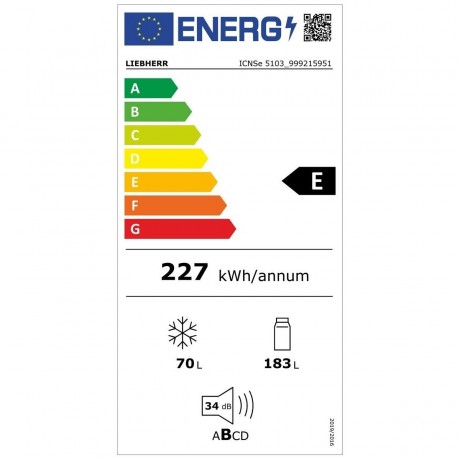 Liebherr ICNSe 5103 Εντοιχιζόμενος Ψυγειοκαταψύκτης 253lt Total NoFrost Υ178.8xΠ57xΒ55εκ. 