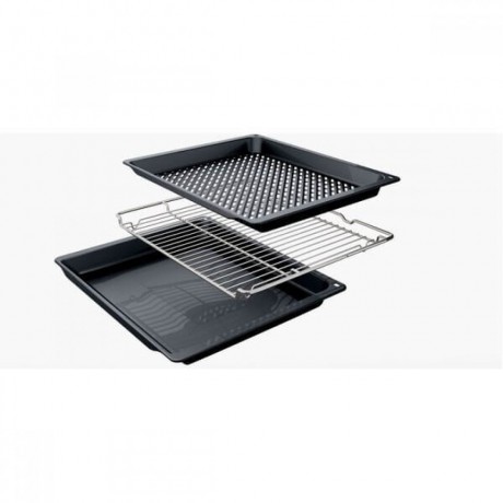 Bosch HBA372EB3 + PPP6A6B90 Πυρολυτικό Σετ Εντοιχισμού Air Fry με Εστίες Υγραερίου Π59.4εκ. Μαύρο Α+