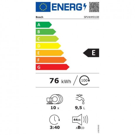 Bosch SPV4HMX10E Πλήρως Εντοιχιζόμενο Πλυντήριο Πιάτων με Wi-Fi 45εκ.