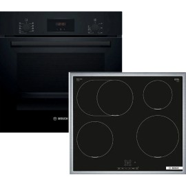 Bosch HBF134EB2 + PIF645BB5E Σετ Εντοιχισμού 66lt με Επαγωγικές Εστίες Π59.4εκ. Μαύρο