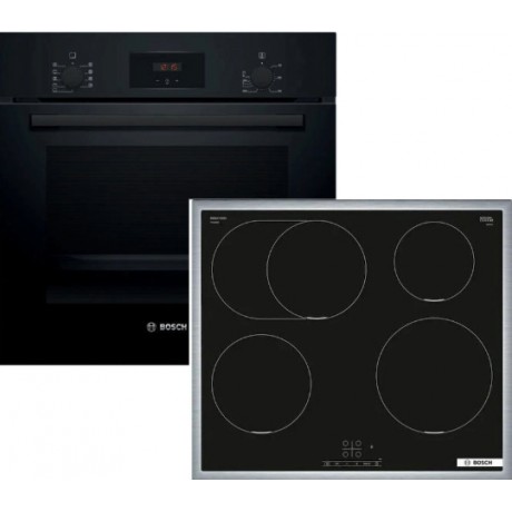 Bosch HBF134EB2 + PIF645BB5E Σετ Εντοιχισμού 66lt με Επαγωγικές Εστίες Π59.4εκ. Μαύρο