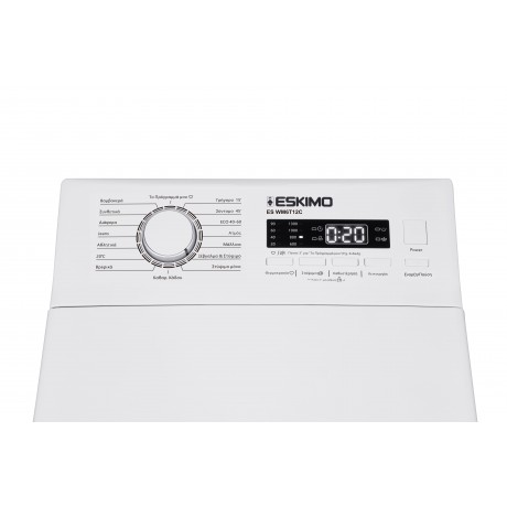 Eskimo ES WM6T12C Πλυντήριο Ρούχων Άνω Φόρτωσης 6kg με Τεχνολογία Ατμού 1200 Στροφών 