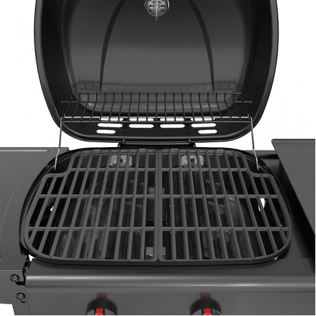 Thermogatz GS GRILL 2 + Plancha Ψησταριά Υγραερίου Μαντεμένιας Σχάρας και Πλάκας με 2 Εστίες 5kW και Πλαϊνό Μάτι 03.313.435