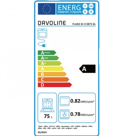 Davoline PLANE BIO 0875 IX Εντοιχιζόμενος Φούρνος 75lt Π59.5εκ. Inox 801228024