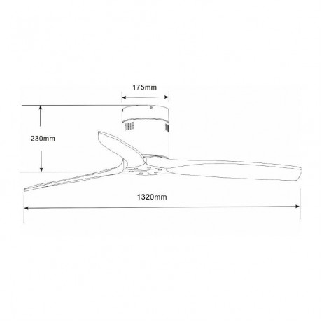 Primo PRCF-80664 Ανεμιστήρας Οροφής 132.08cm με Φως και Τηλεχειριστήριο Λευκός