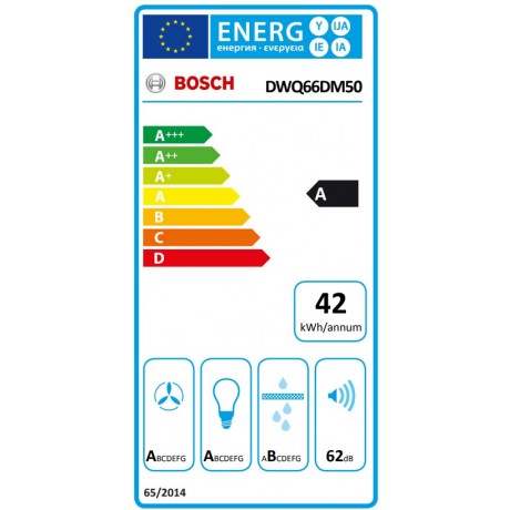 Bosch DWQ66DM50 Απορροφητήρας Καμινάδα 60cm Inox