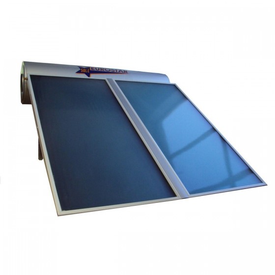 Sole Eurostar Fino Eco Ηλιακός Θερμοσίφωνας 300lt Glass Διπλής Ενέργειας 4τ.μ. Επιλεκτικός 300-2-200