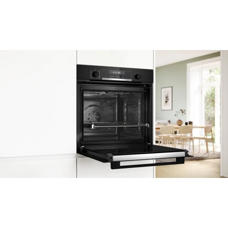 Bosch HBG578EB3 Αυτόνομος Πυρολυτικός Φούρνος με AirFry 71lt A+ Μαύρος
