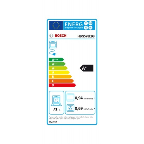 Bosch HBG578EB3 Αυτόνομος Πυρολυτικός Φούρνος με AirFry 71lt A+ Μαύρος