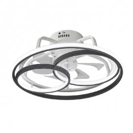 Primo PRCF-80676 Ανεμιστήρας Οροφής 50cm 15W με Φως & Τηλεχειριστήριο Μαύρος Λευκός