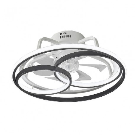 Primo PRCF-80676 Ανεμιστήρας Οροφής 50cm 15W με Φως & Τηλεχειριστήριο Μαύρος Λευκός