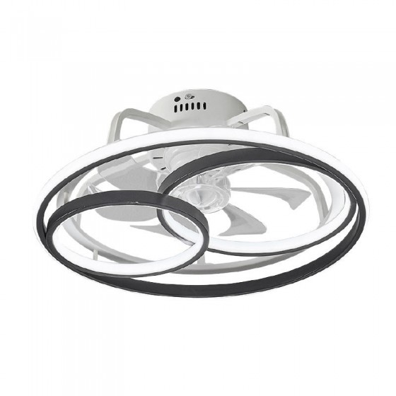 Primo PRCF-80676 Ανεμιστήρας Οροφής 50cm 15W με Φως & Τηλεχειριστήριο Μαύρος Λευκός