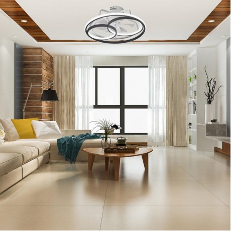 Primo PRCF-80676 Ανεμιστήρας Οροφής 50cm 15W με Φως & Τηλεχειριστήριο Μαύρος Λευκός