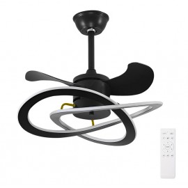 Powertech HLL-0176 Ανεμιστήρας Οροφής 60cm 96W με Φως & Τηλεχειριστήριο Μαύρος