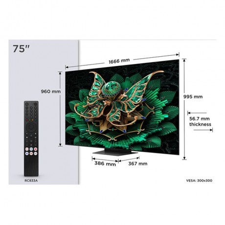 TCL 75C7K Τηλεόραση 75" 4K QD Mini-LED 144HZ TV (2025)