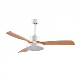 Primo PRCF-80616 Ανεμιστήρας Οροφής 130cm 35W με Φως & Τηλεχειριστήριο Λευκός Καφέ