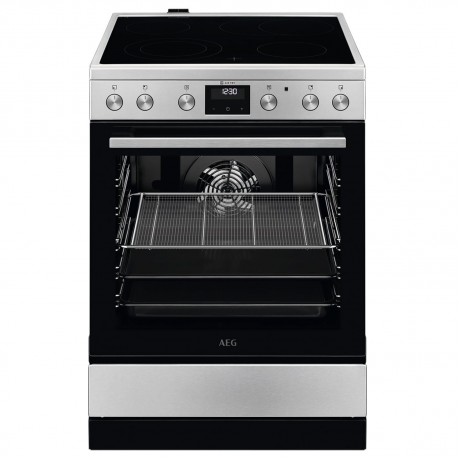 AEG CCB6446CBM Κουζίνα AirFry 73lt με Κεραμικές Εστίες Π59.6εκ. Inox