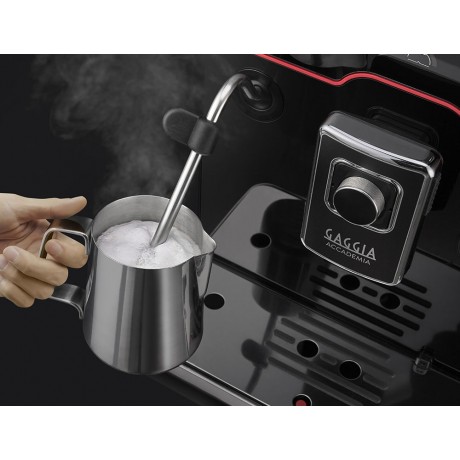 Gaggia AC22 RI9782/01 Accademia Αυτόματη Μηχανή Espresso 1500W Πίεσης 15bar για Cappuccino με Μύλο Άλεσης Stainless Steel 