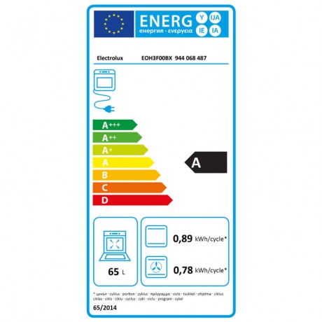 Electrolux EOH3F00BX Εντοιχιζόμενος Φούρνος Inox 