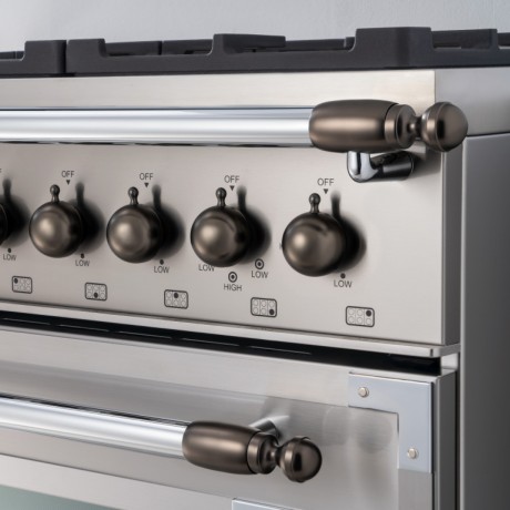 Bertazzoni HER106L3EAVT Κουζίνα με 6 Εστίες Αερίου & 3 Φούρνους Ηλεκτρικούς 100εκ Μπεζ