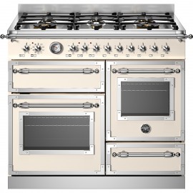 Bertazzoni HER106L3EAVT Κουζίνα με 6 Εστίες Αερίου & 3 Φούρνους Ηλεκτρικούς 100εκ Μπεζ