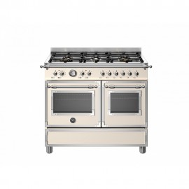 Bertazzoni HER106L2EAVT Κουζίνα με 6 Εστίες Αερίου & 2 Φούρνους Ηλεκτρικούς 100εκ Κρέμ