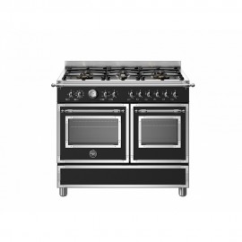 Bertazzoni HER106L2ENET Κουζίνα με 6 Εστίες Αερίου & 2 Φούρνους Ηλεκτρικούς 100εκ Μαύρο