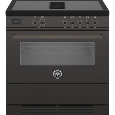 Bertazzoni PROCH94I1ECAT Κουζίνα με Εστίες Επαγωγικές και Ενσωματωμένο Απορροφητήρα 90εκ Black