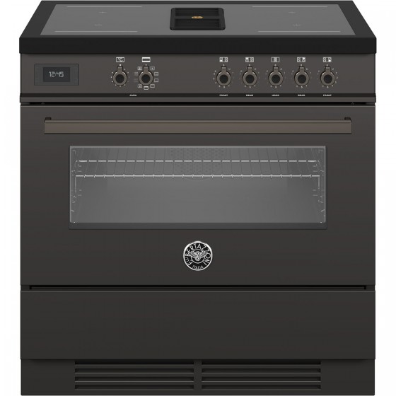 Bertazzoni PROCH94I1ECAT Κουζίνα με Εστίες Επαγωγικές και Ενσωματωμένο Απορροφητήρα 90εκ Black
