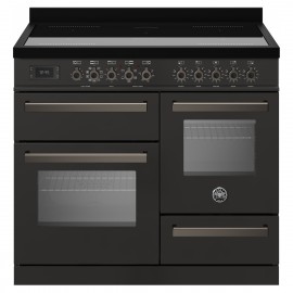 Bertazzoni PRO10 5I 3E CA T Κουζίνα με 5 Εστίες Επαγωγικές και 3 Φούρνους Ηλεκτρικούς 100εκ Μαύρο