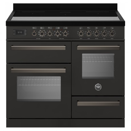 Bertazzoni PRO10 5I 3E CA T Κουζίνα με 5 Εστίες Επαγωγικές και 3 Φούρνους Ηλεκτρικούς 100εκ Μαύρο
