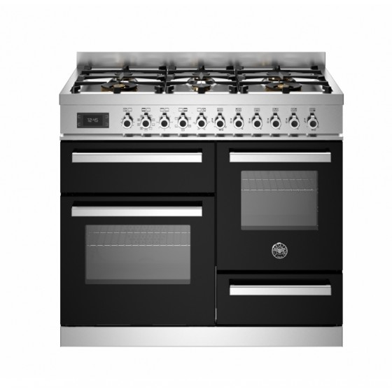 Bertazzoni PRO10 6L 3E NE T - 6 Εστίες Υγραερίου - 3 Φούρνοι Ηλεκτρικοί Π100εκ. Black 