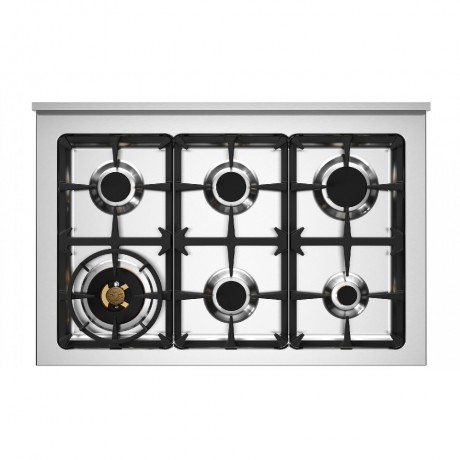 Bertazzoni HER9 6L 2E AV T 2 Φούρνοι Ηλεκτρικοί 6 Εστίες Αερίου Κρεμ