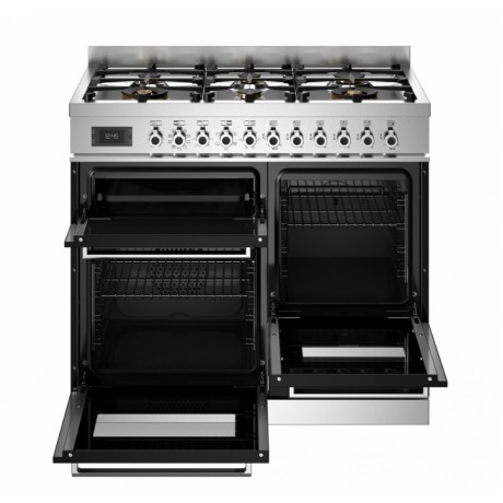 Bertazzoni PRO10 6L 3E NE T - 6 Εστίες Υγραερίου - 3 Φούρνοι Ηλεκτρικοί Π100εκ. Black 