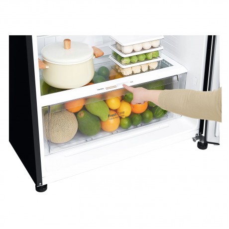 LG GTB744BMBED Ψυγείο Δίπορτο 506lt Total NoFrost Υ180xΠ78xΒ70εκ. Μαύρο 