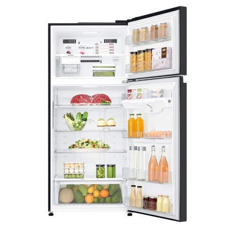 LG GTB744BMBED Ψυγείο Δίπορτο 506lt Total NoFrost Υ180xΠ78xΒ70εκ. Μαύρο 