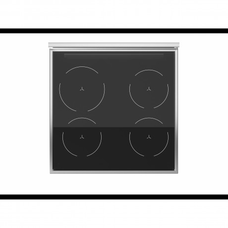 Bertazzoni PRO64I1EXT Κουζίνα με Επαγωγικές Εστίες 60εκ Inox