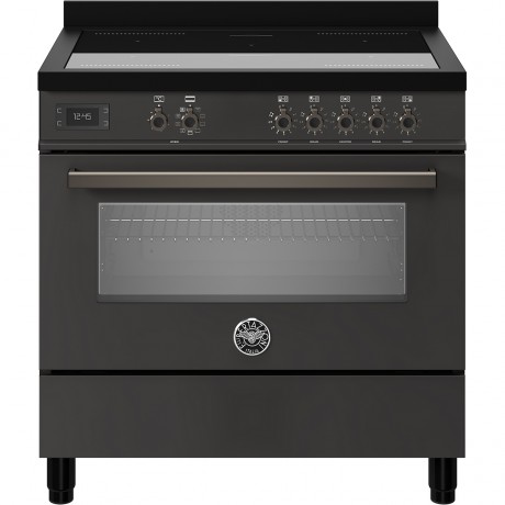 Bertazzoni PRO95I1ECAT Κουζίνα με Φούρνο Ηλεκτρικό & 5 Eπαγωγικές Eστίες 90cm Black