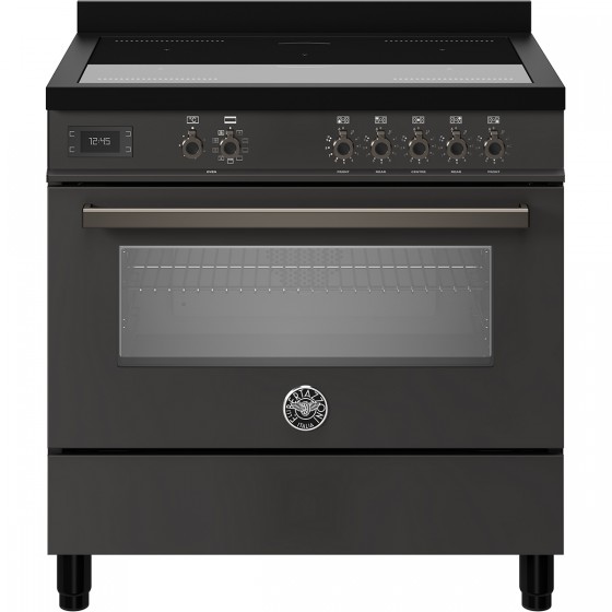 Bertazzoni PRO95I1ECAT Κουζίνα με Φούρνο Ηλεκτρικό & 5 Eπαγωγικές Eστίες 90cm Black