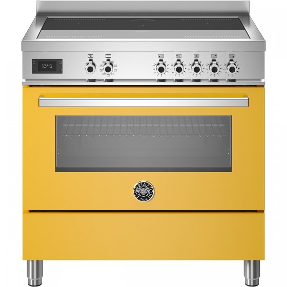 Bertazzoni PRO95I1EGIT Κουζίνα με 5 Επαγωγικές Εστίες 90εκ Κίτρινο