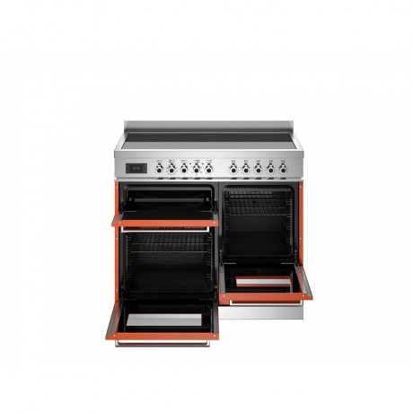 Bertazzoni PRO10 5I 3E AR T Κουζίνα με 5 Εστίες Επαγωγικές & 3 Φούρνους 100εκ. Πορτοκαλί