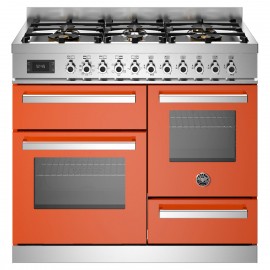 Bertazzoni PRO10 6L 3E AR T - 6 Εστίες Αερίου - 3 Φούρνοι Ηλεκτρικοί Π100εκ Πορτοκαλί