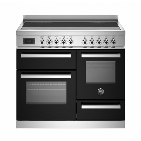 Bertazzoni PRO10 5I 3E NE T Κουζίνα με 5 Εστίες Επαγωγικές και 3 Φούρνους Ηλεκτρικούς 100εκ Μαύρο