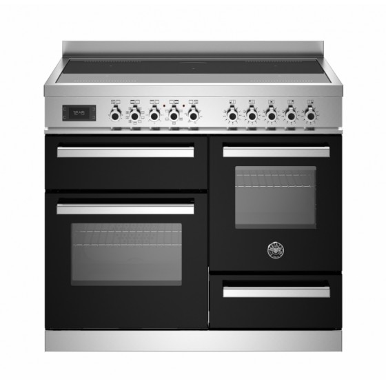 Bertazzoni PRO10 5I 3E NE T Κουζίνα με 5 Εστίες Επαγωγικές και 3 Φούρνους Ηλεκτρικούς 100εκ Μαύρο