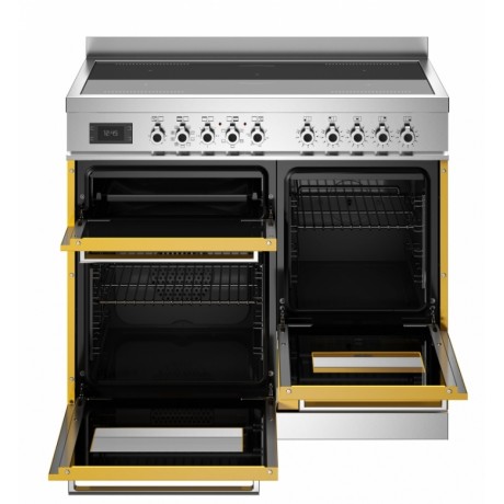 Bertazzoni PRO10 5I 3E GI T Κουζίνα με 5 Εστίες Επαγωγικές & 3 Φούρνους 100εκ. Κίτρινο