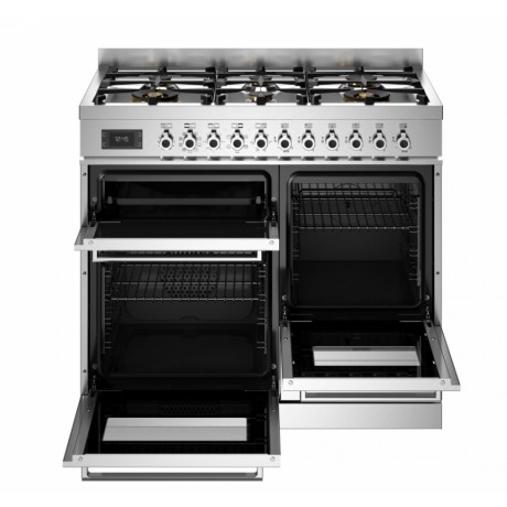 Bertazzoni PRO10 6L 3E X T Κουζίνα με 6 Εστίες Αερίου & 3 Φούρνους Ηλεκτρικούς 100εκ.Ιnox ABP0JXRAX4D00
