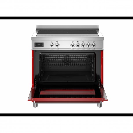 Bertazzoni PRO9 5I 1E RO T Κουζίνα με Φούρνο Ηλεκτρικό & 5 Eπαγωγικές Eστίες 90cm Κόκκινο 8059304882517 
