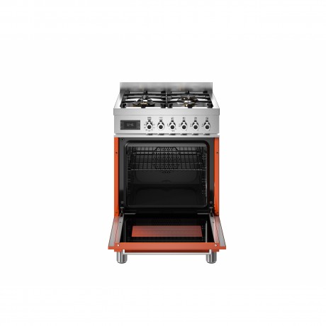 Bertazzoni PRO6 4L 1E AR T Κουζίνα με 4 Εστίες Αερίου Και Φούρνο Ηλεκτρικό 60εκ. Πορτοκαλί